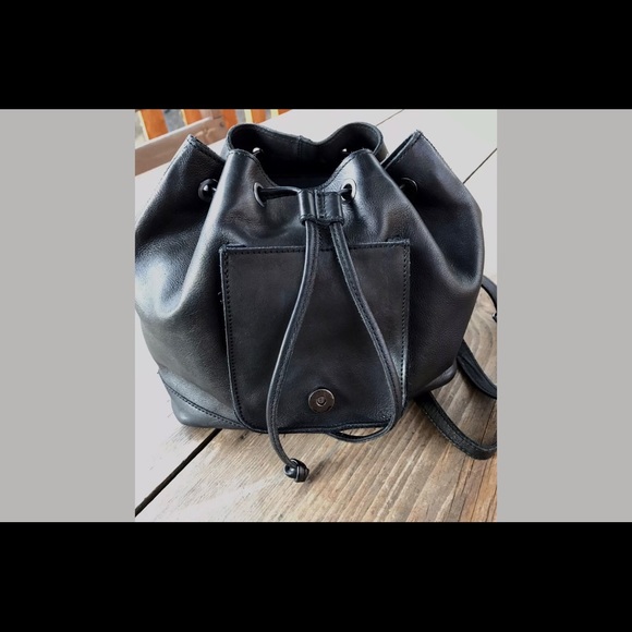 Freebird by Steven Black Leather Bag Backpack - Picture 3 of 7